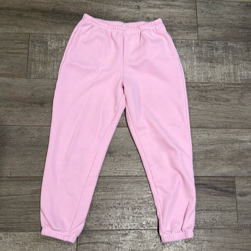 Women’s fabletics joggers sweetie pink- L